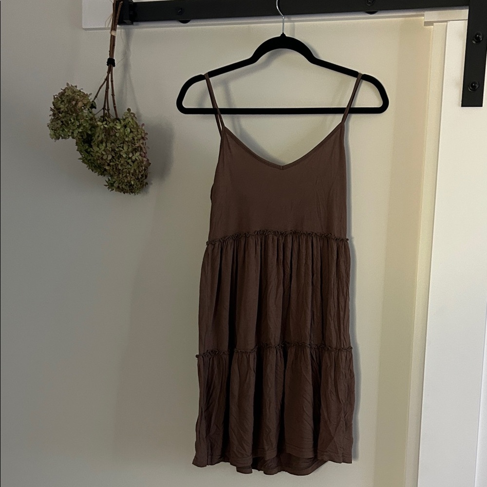 SHEIN Brown Sleeveless Dress